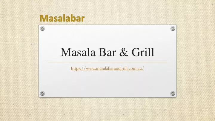 masala bar grill