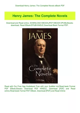 Download Henry James The Complete Novels eBook PDF