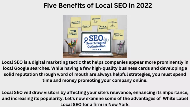 five benefits of local seo in 2022