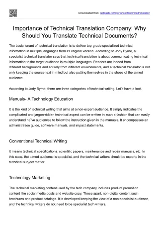 Importance of Technical Translation Company: Why Should You Translate Technical
