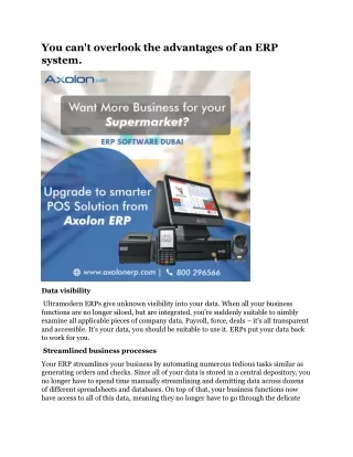 you can t overlook the advantages of an erp system