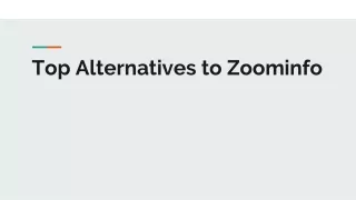 top alternatives to zoominfo