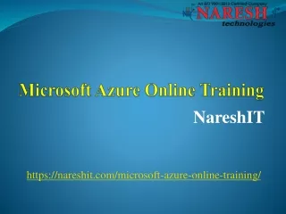 Microsoft Azure Online Training - NareshIT