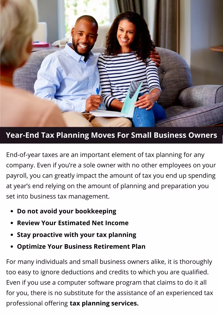 year end tax planning moves for small business
