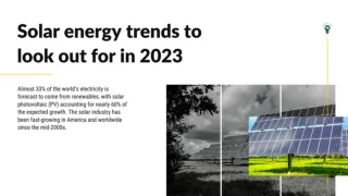 Solar energy trends to look out for in 2023