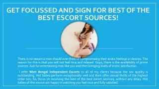 get focussed and sign for best of the best escort sources