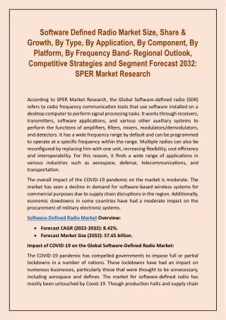 software defined radio market size share growth