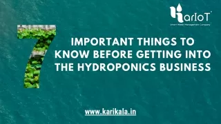 important things to know before getting into