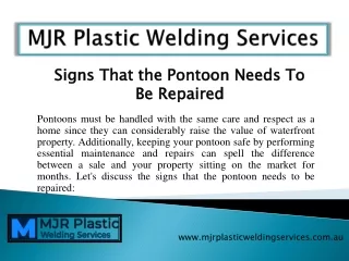 Plastic welding Sunshine Coast  @ MJR Plastic Welding Services