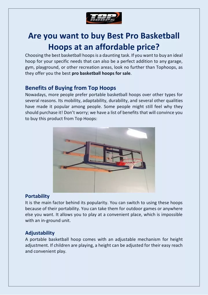 are you want to buy best pro basketball hoops