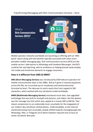 transforming messaging with rich communication