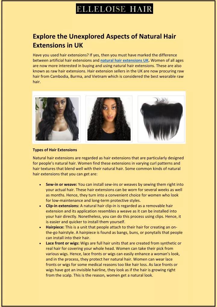 explore the unexplored aspects of natural hair