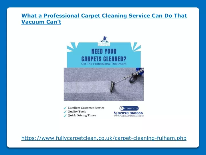 what a professional carpet cleaning service