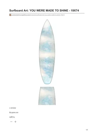 carolynjohnsongallery.com-Surfboard Art YOU WERE MADE TO SHINE - 19X74