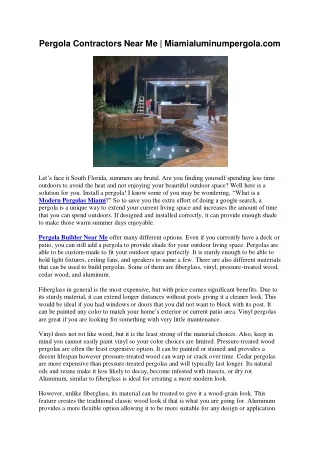 pergola contractors near me miamialuminumpergola