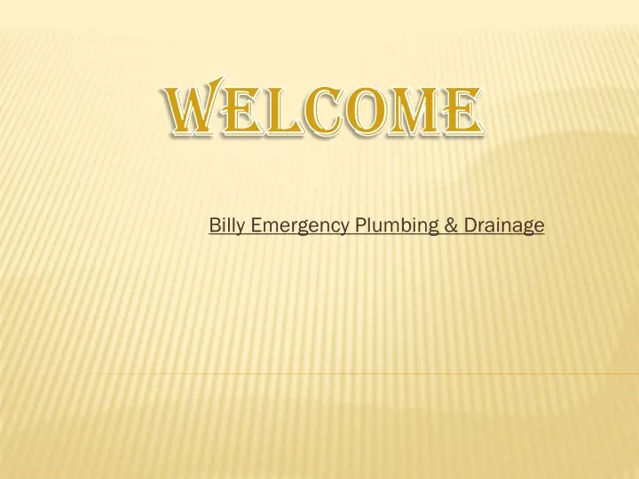 billy emergency plumbing drainage