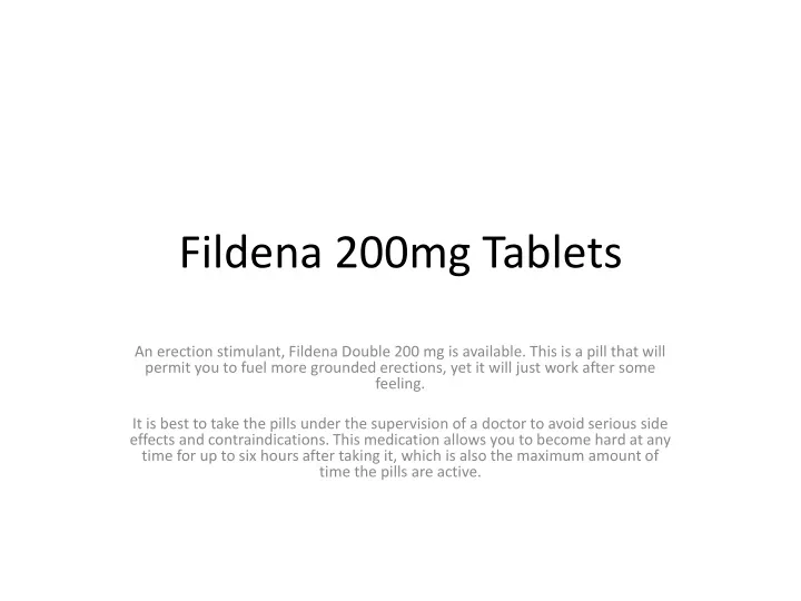 fildena 200mg tablets