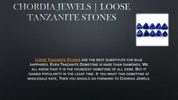 chordia jewels loose tanzanite stones