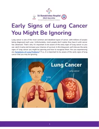 Early Signs of Lung Cancer You Might Be Ignoring