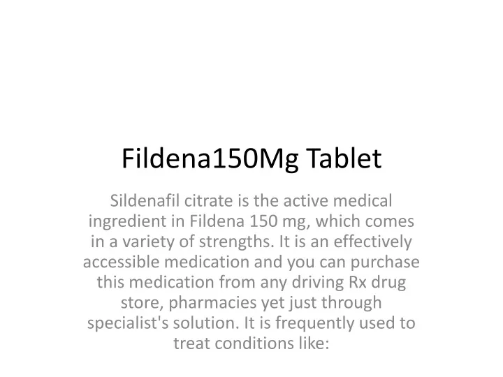 fildena150mg tablet
