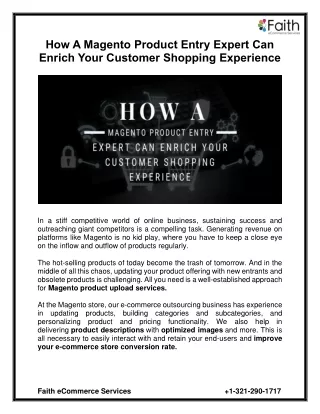 how a magento product entry expert can enrich