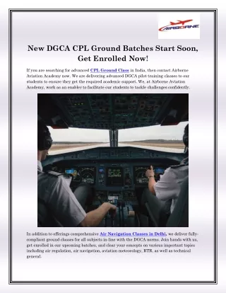 CPL Ground Class