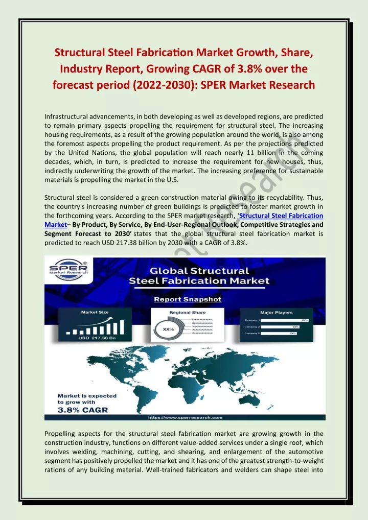 structural steel fabrication market growth share