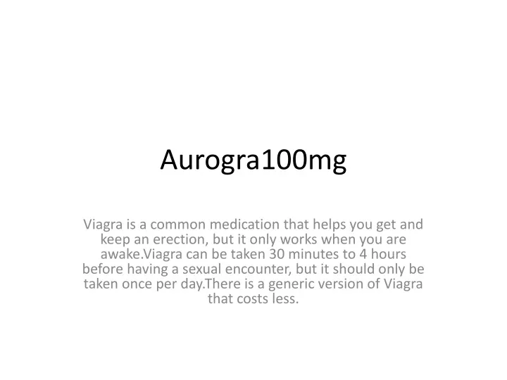 aurogra100mg