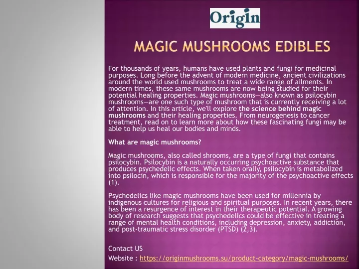 magic mushrooms edibles
