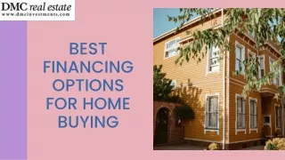 Best Financing Options for Home Buying
