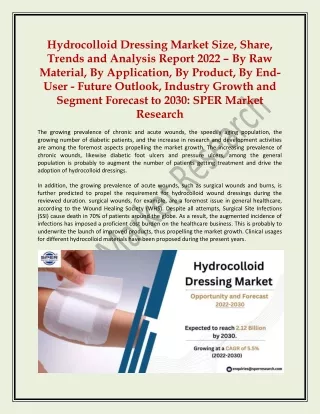 hydrocolloid dressing market size share trends