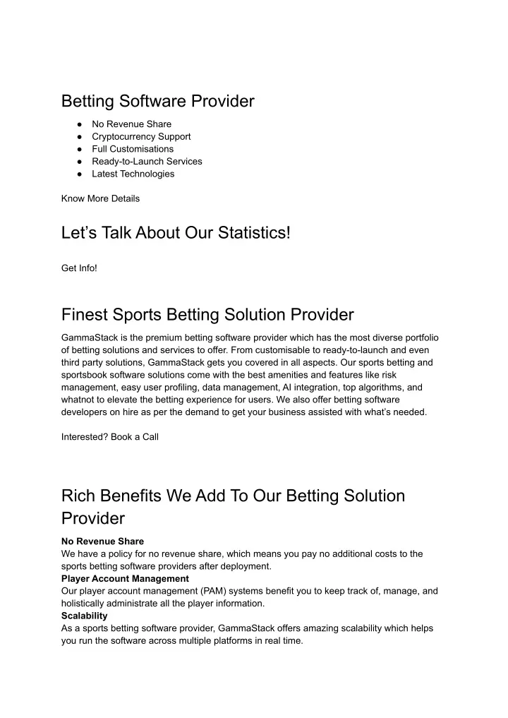 betting software provider