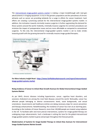 the interventional image guided systems market