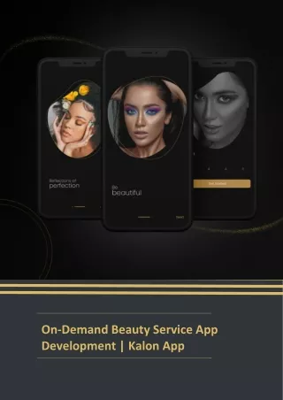 On-Demand Beauty Service App Development Kalon App