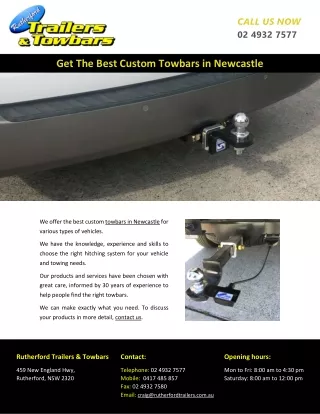 Get The Best Custom Towbars in Newcastle