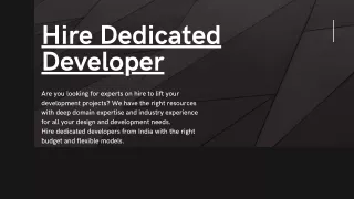 hire dedicated developer