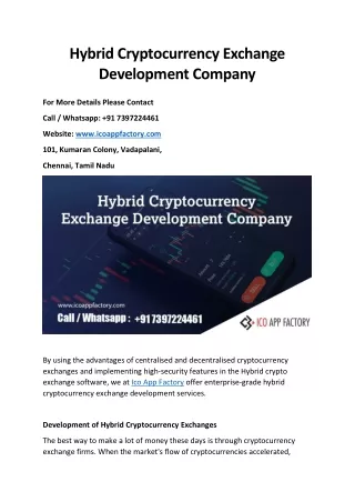 hybrid cryptocurrency exchange development company