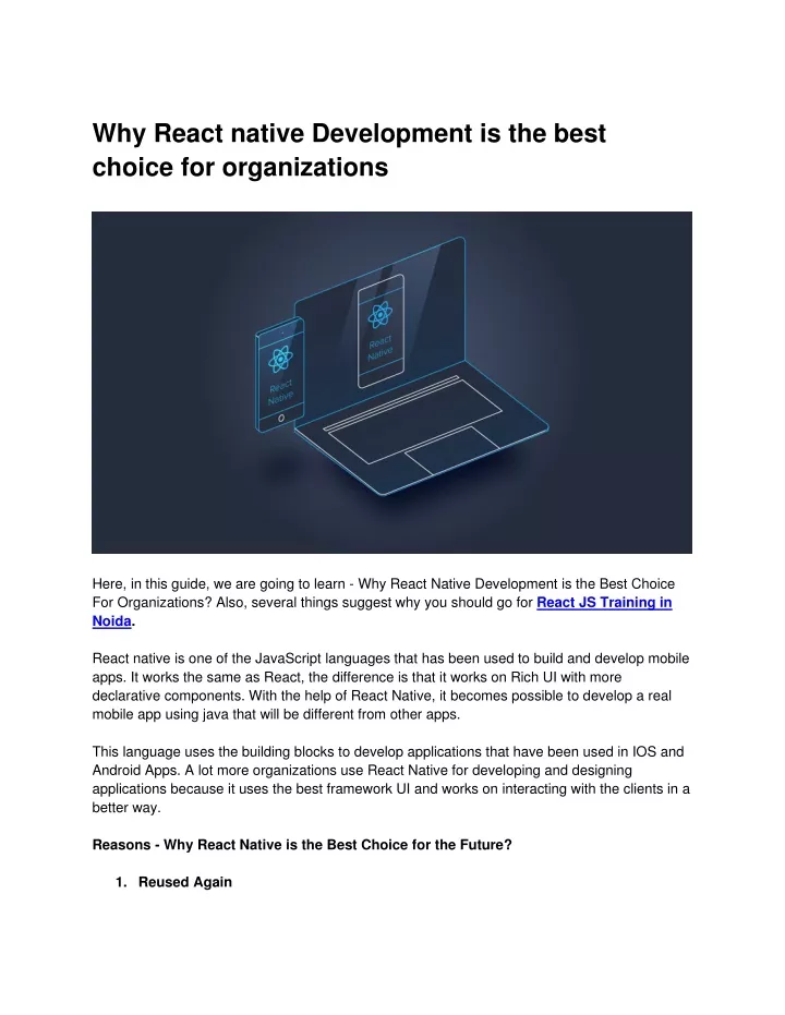 why react native development is the best choice