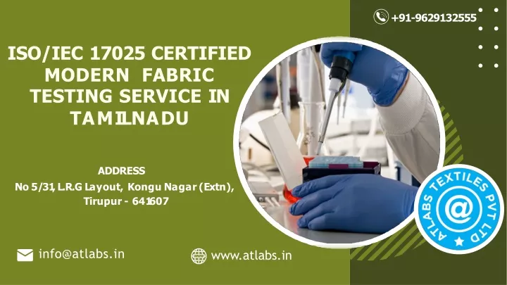 iso iec 17025 certified modern fabric testing service in