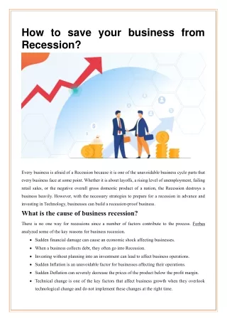 how to save your business from recession