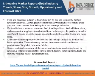 l theanine market report global industry trends