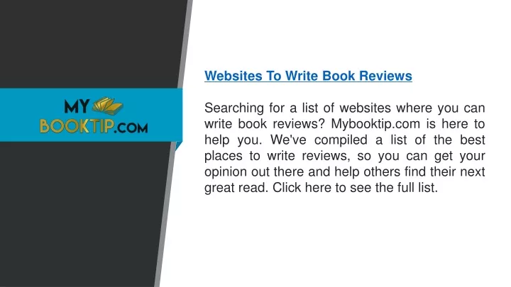 websites to write book reviews searching
