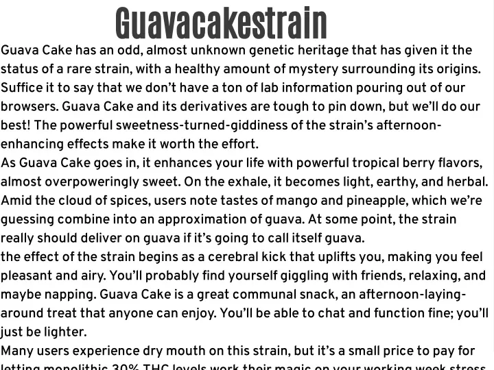 guavacakestrain