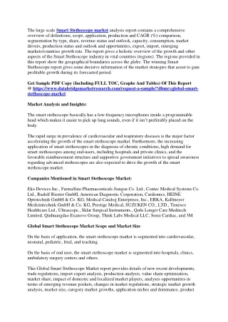 the large scale smart stethoscope market analysis