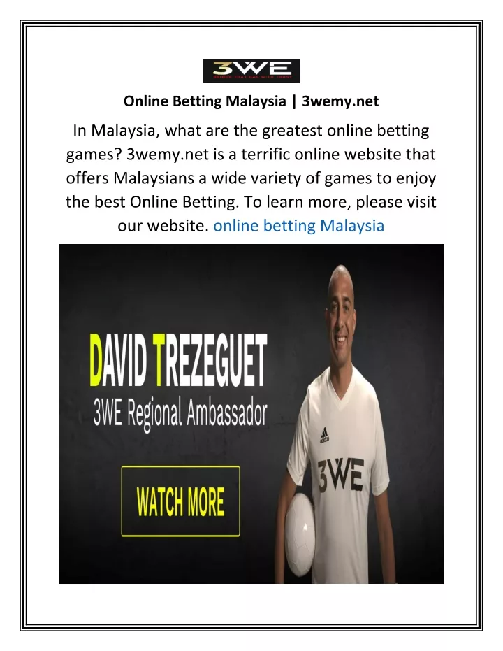 online betting malaysia 3wemy net