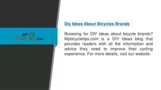Diy Ideas About Bicycles Brands  Mybicycletips.com
