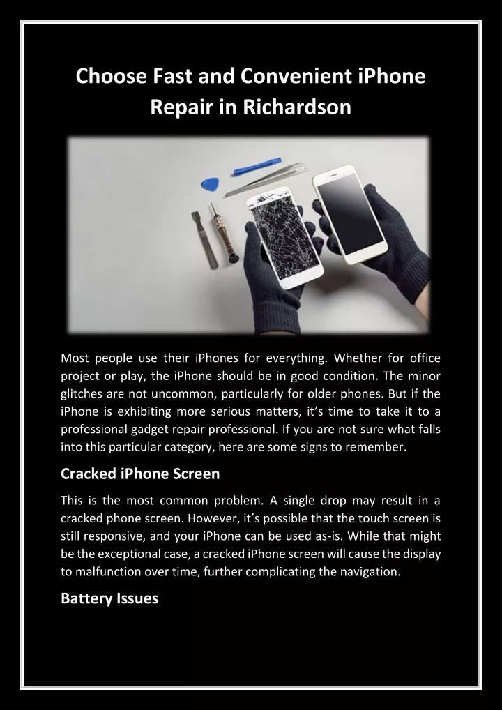 choose fast and convenient iphone repair