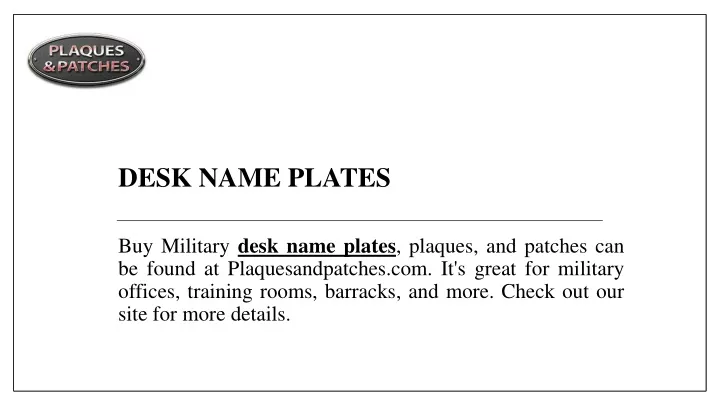 desk name plates