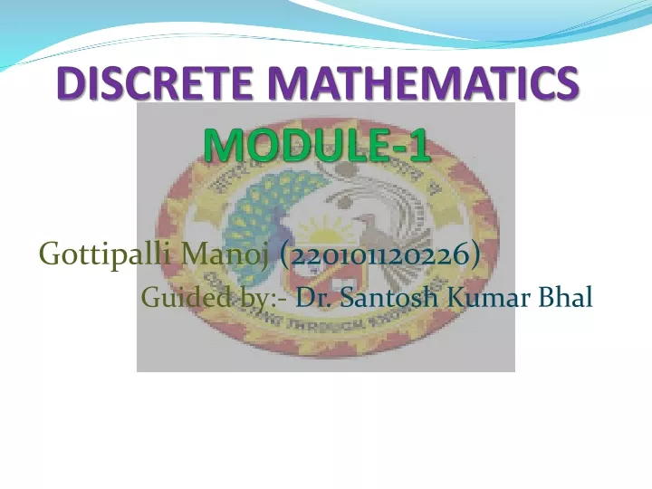 discrete mathematics module 1