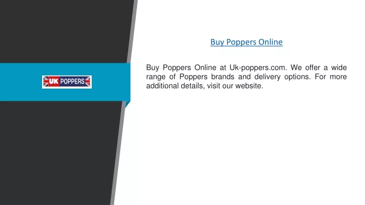 buy poppers online